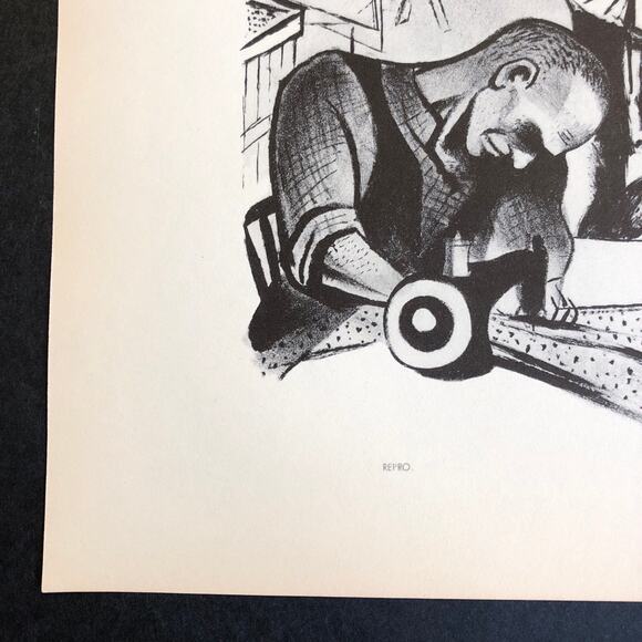 William Gropper "Sweatshop" 1930s Art Print Treasury Collection Sketch Vintage - Picture 6 of 11